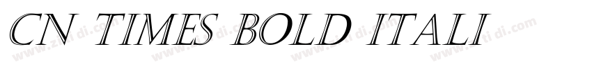 CN-Times Bold Itali字体转换